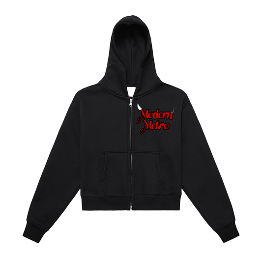 MODERNMETRO’S FLEECED CROPPED ZIP UPS