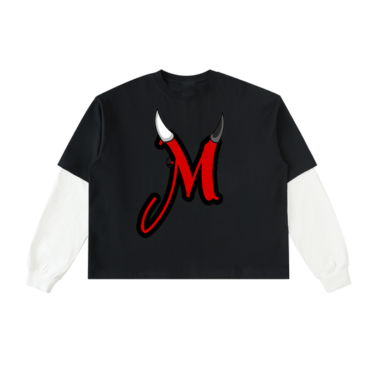 MODERNMETRO'S LAYERED CONTRAST SLEEVE TEE